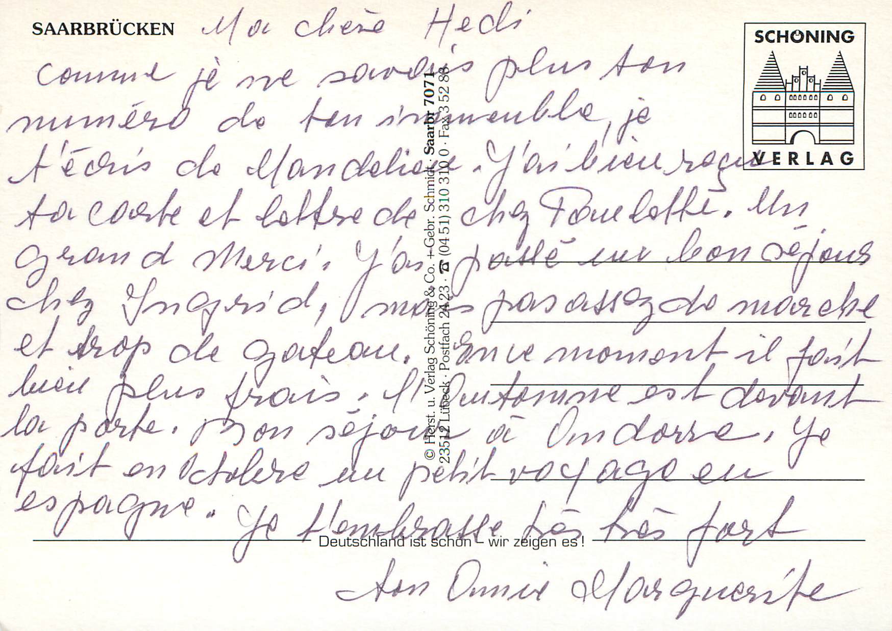 CPM Landeshauptstadt grube aus der Saarbrucken — Rückseite