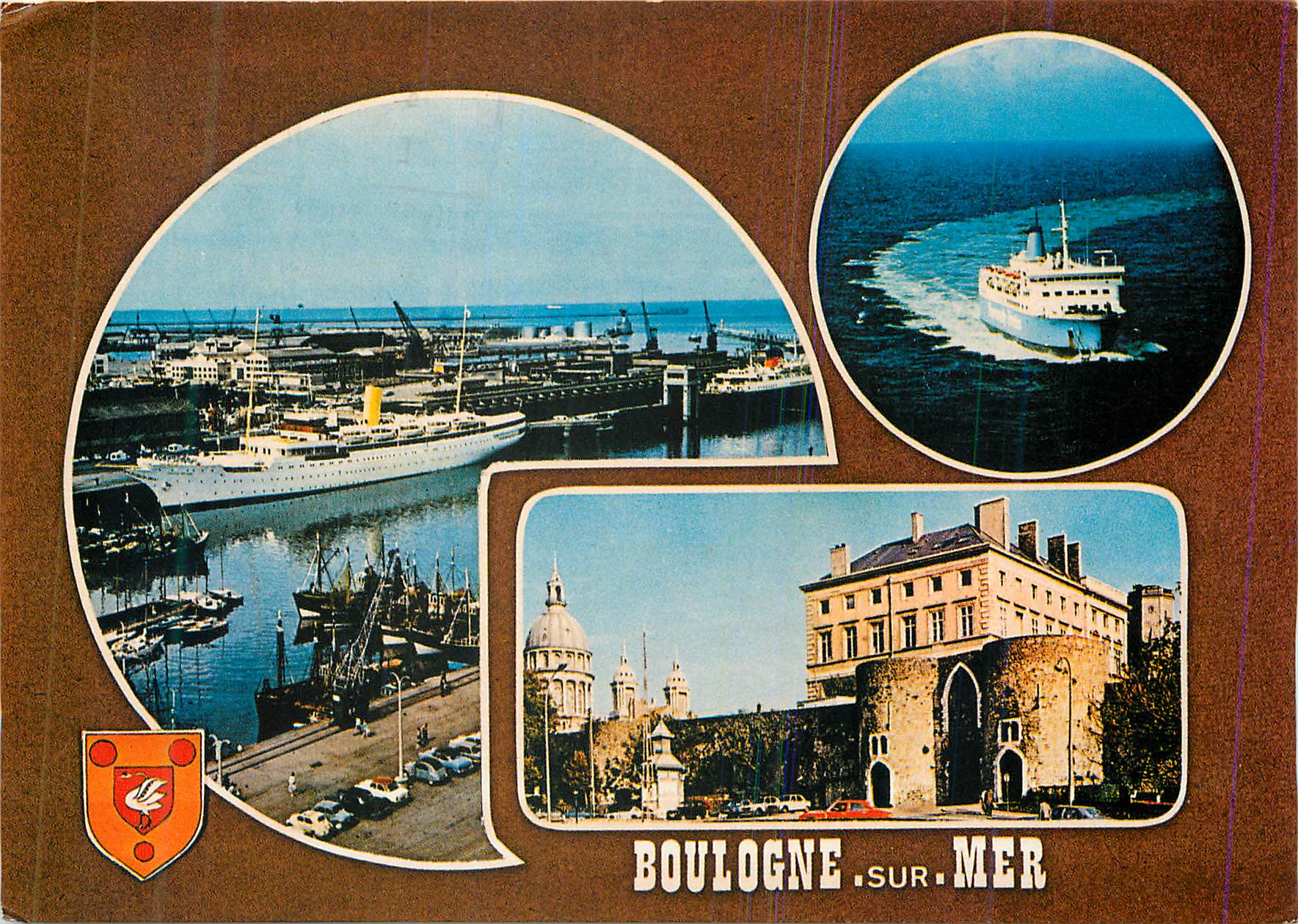 Boulogne-sur-Mer — Port, ferry et château — Artaud Frères, éditeurs