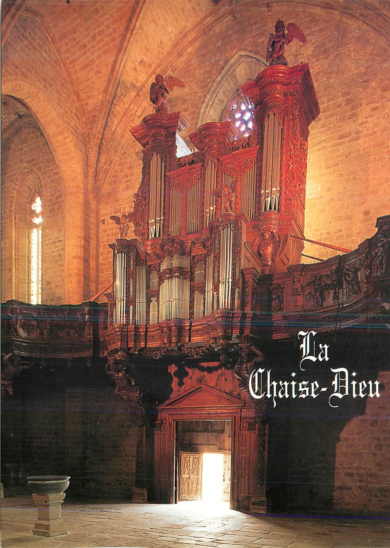 CPM La Chaise Dieu (Hte Loire) alt 1082 m buffet d'orgue abbaye st robert
