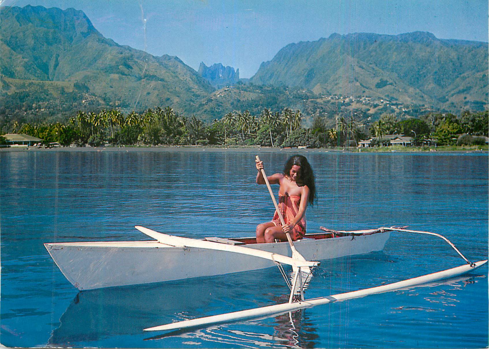 CPM Promenade on a small canoe Tahiti