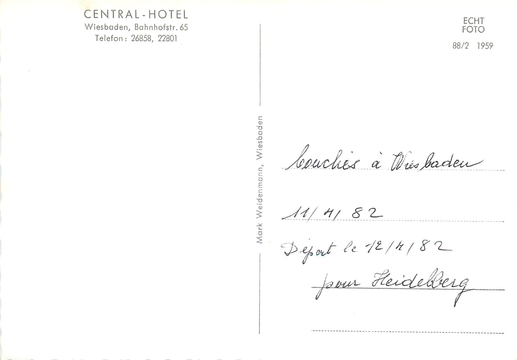 CPM Central Hotel wlesbaden bahnsofstr — Rückseite