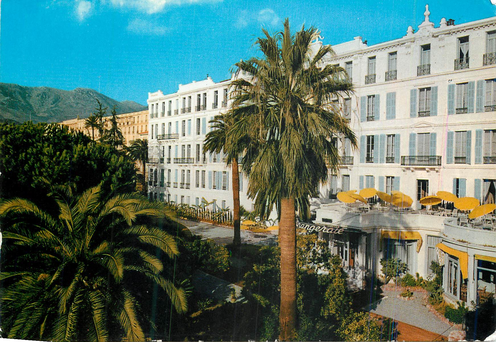 CPM L'Orangeraie MG PTT Menton facade et terrasses