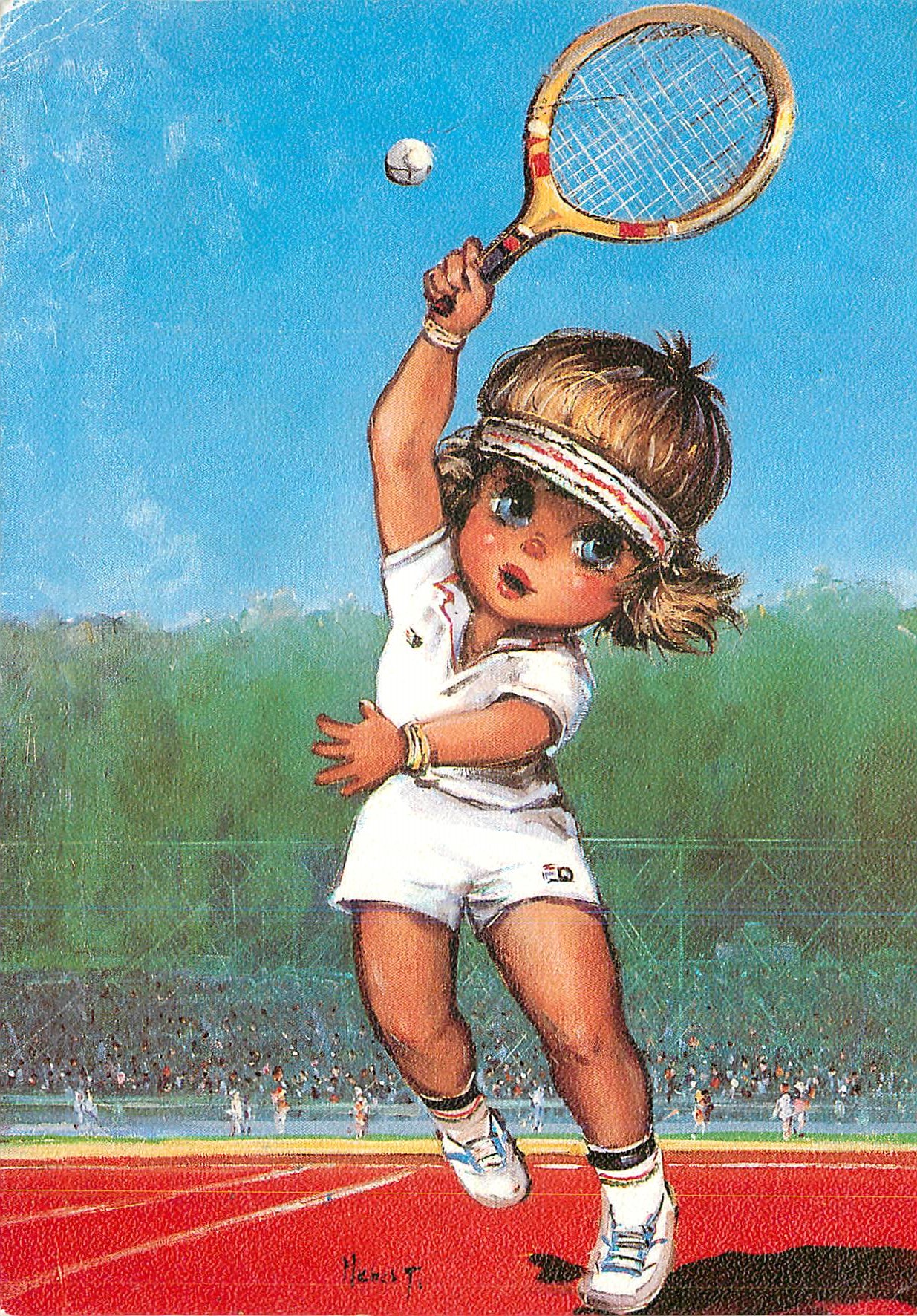 Jeune joueuse de tennis — illustration — Éditions Phaïon, n° 64