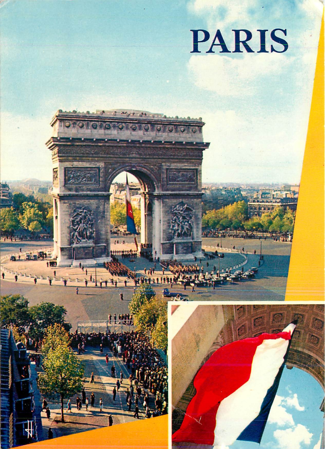 CPM Paris l'arc de triomphe