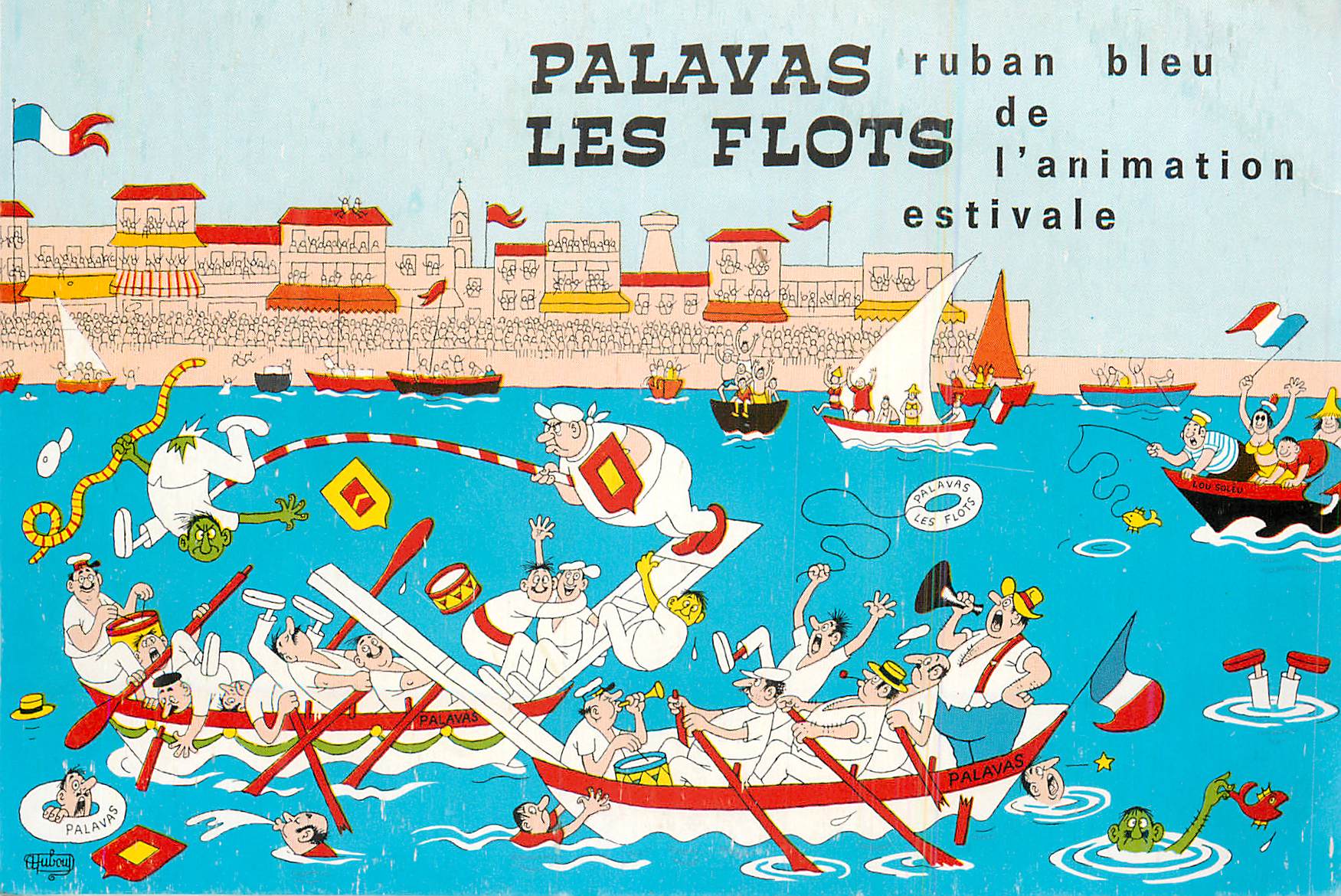 CPM Palavas les flots ruban bleu de l'animation estivale