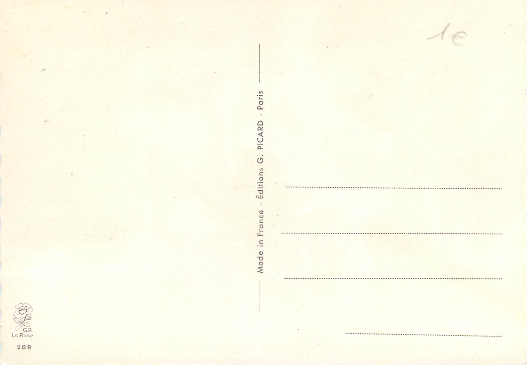 CPM Fleurs — Verso