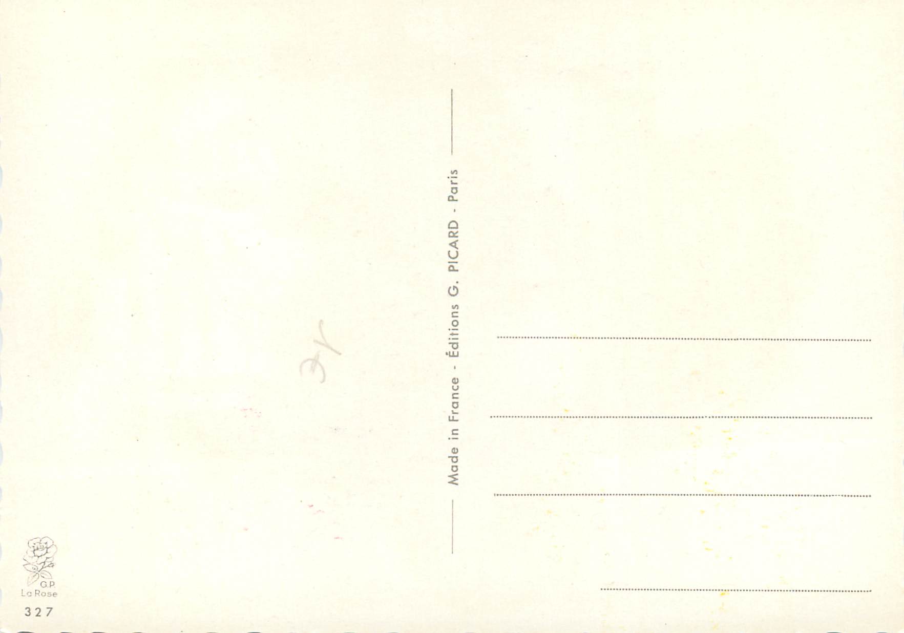 CPM Fleurs Roses Bateau — Verso