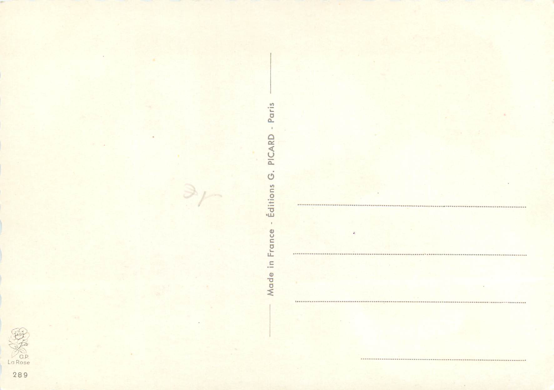 CPM Fleurs — Verso