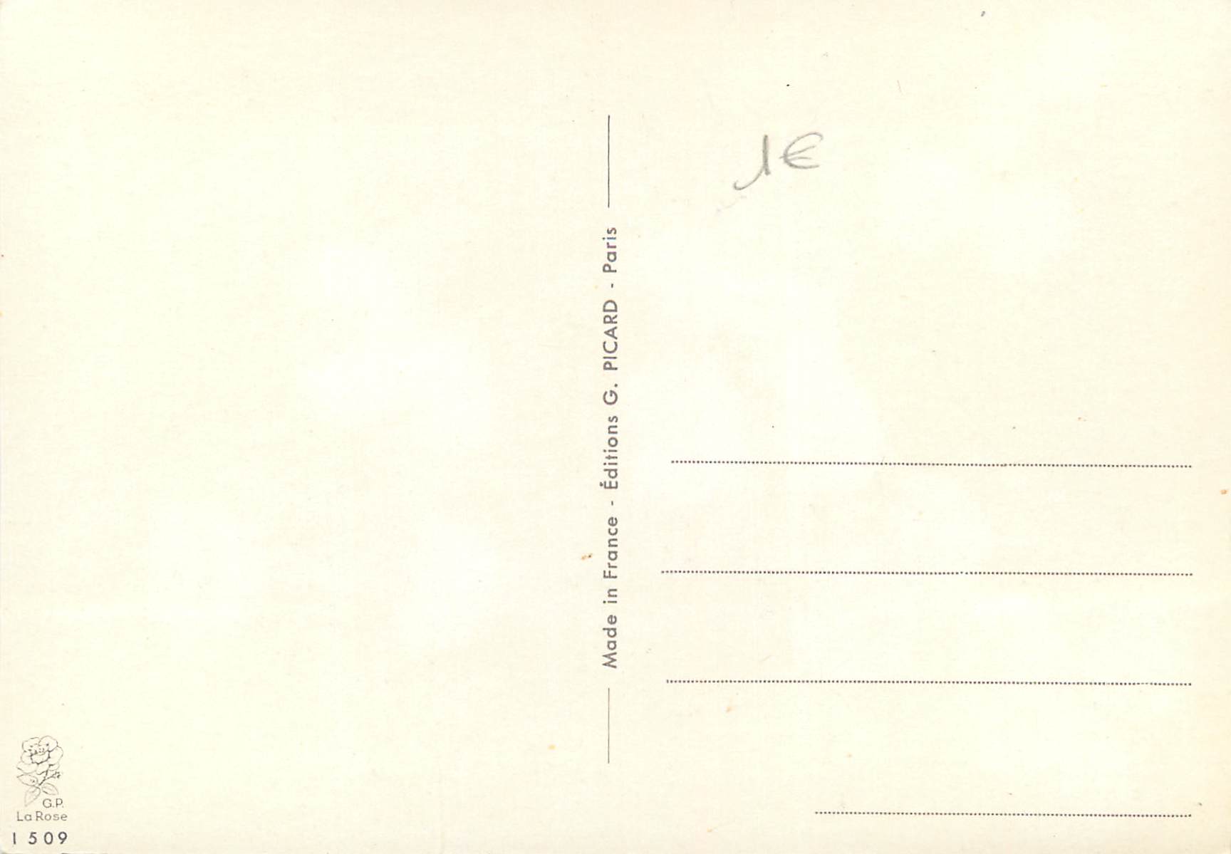 CPM Fleurs — Verso