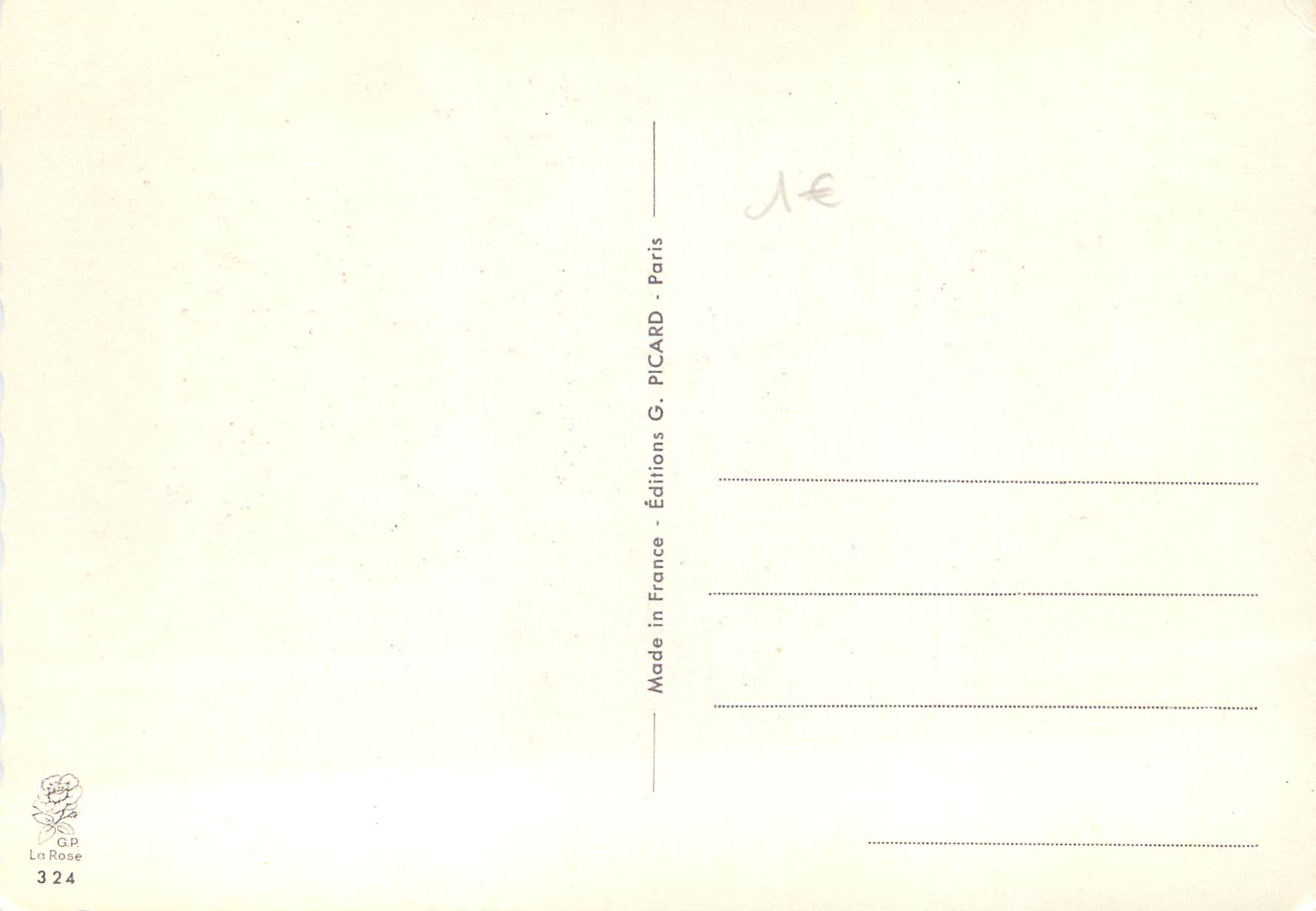 CPM Fleurs — Verso