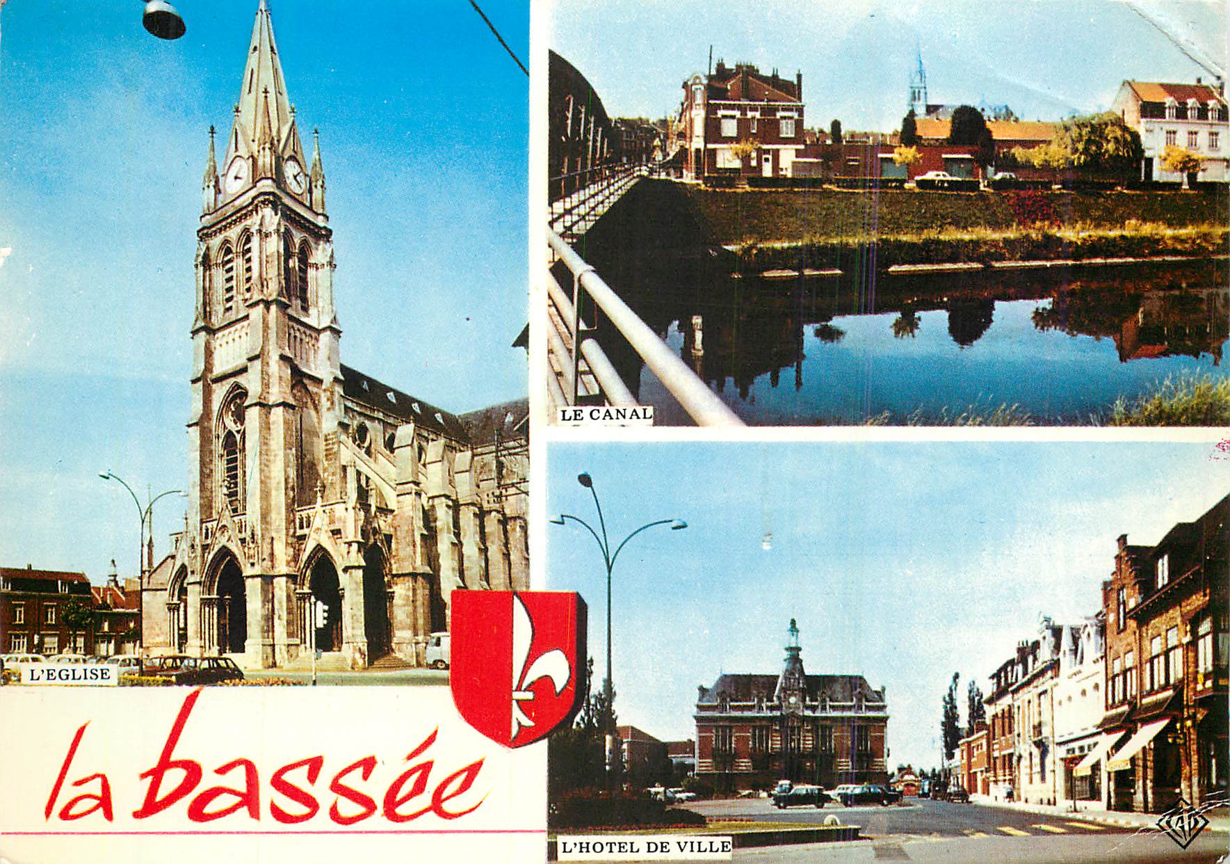 CPM La bassee Le canal Hotel de ville
