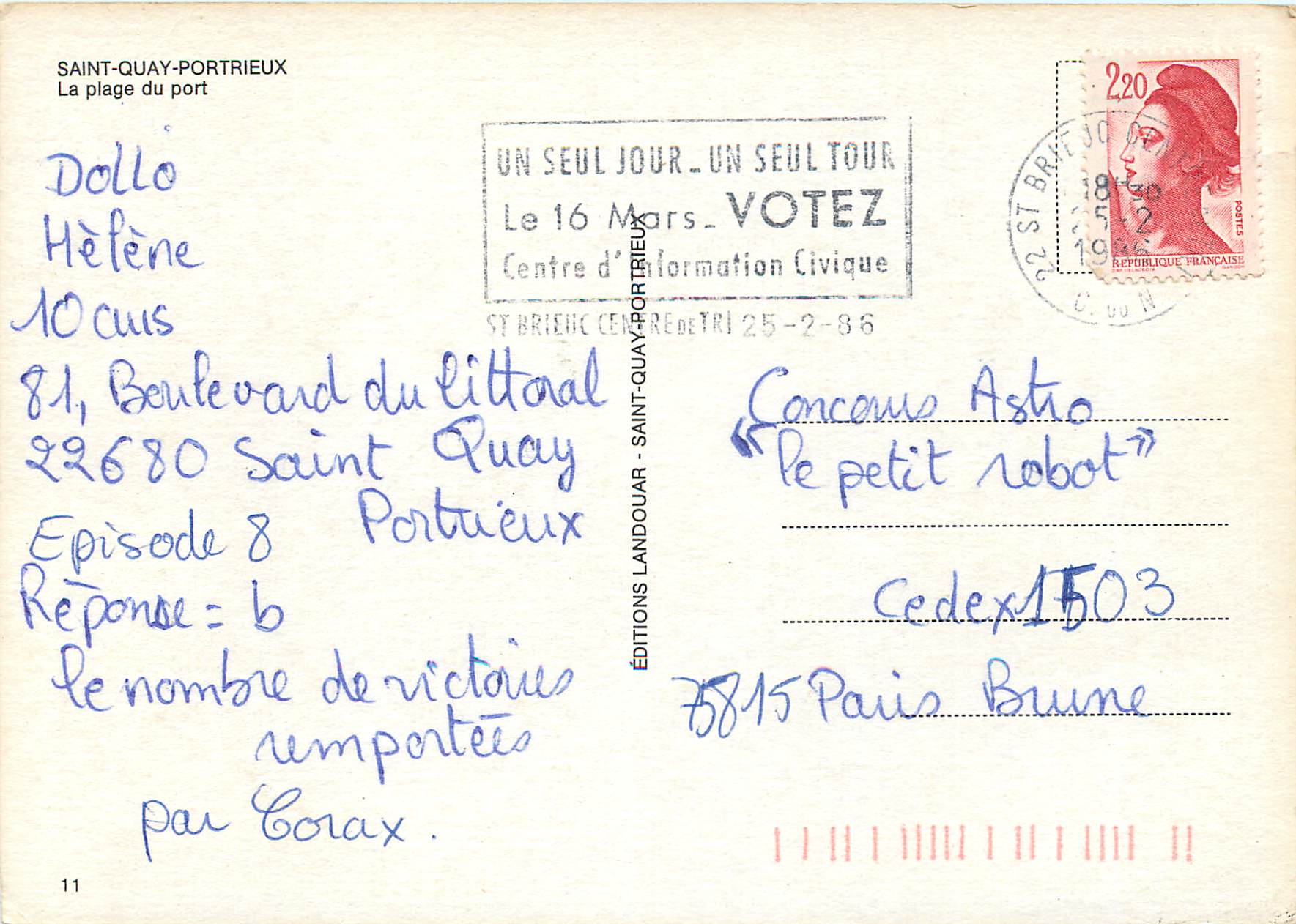 Saint-Quay-Portrieux — The port beach — Saint-Quay-Portrieux Editions — Back