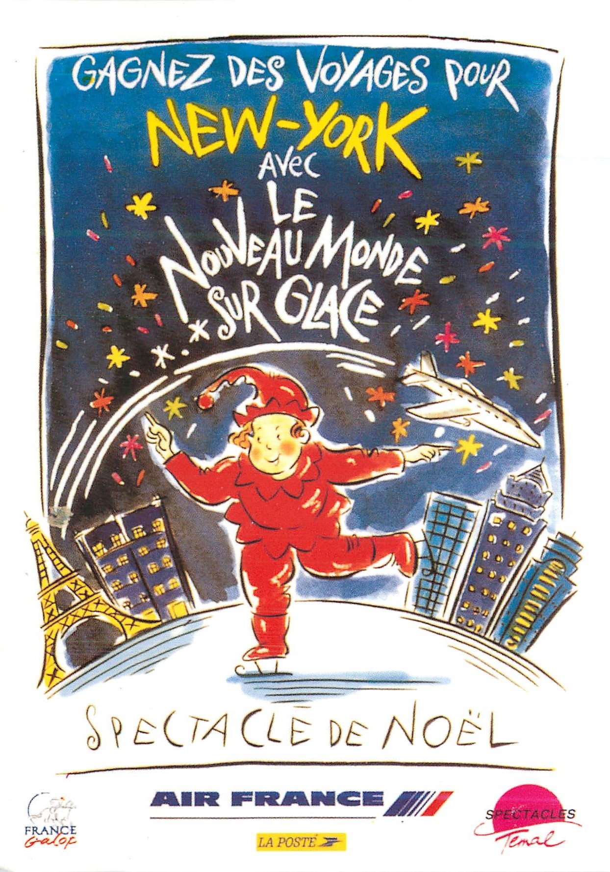 CPM Gagnez des voyages pour New york avec le nouveau au monde sur glace Air France La Poste