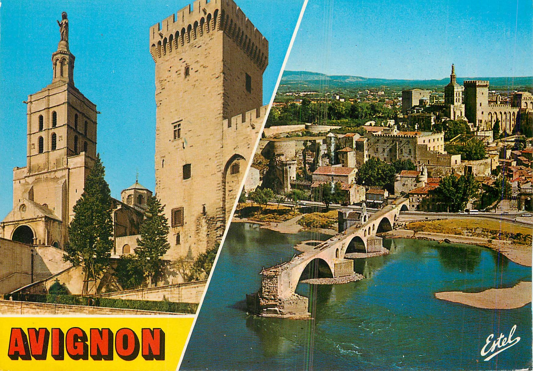 CPM En provence Avignon (Vaucluse) N D des Dams (XIIe s) et la tour de la campagne