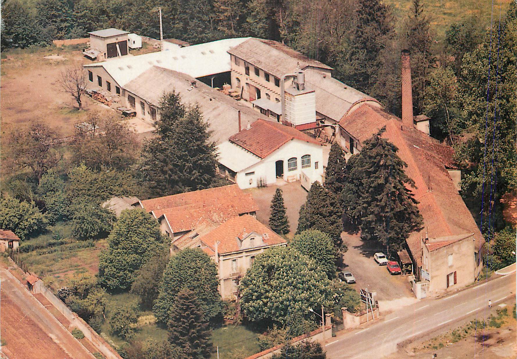 CPM Vue aerienne de l'usine laurency seon vente directe aux particuliers route de Saint galmier