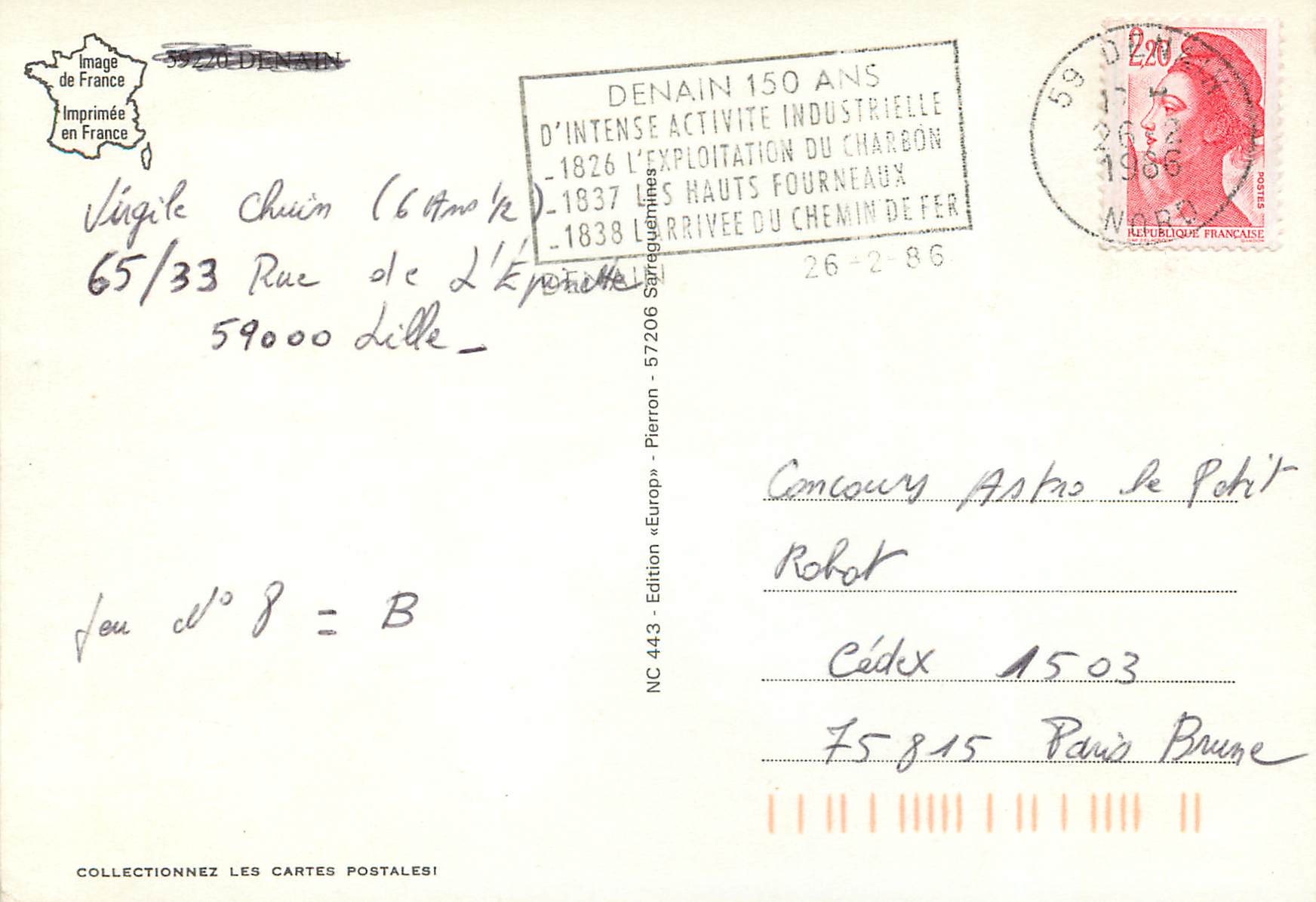 CPM Denain — Rückseite