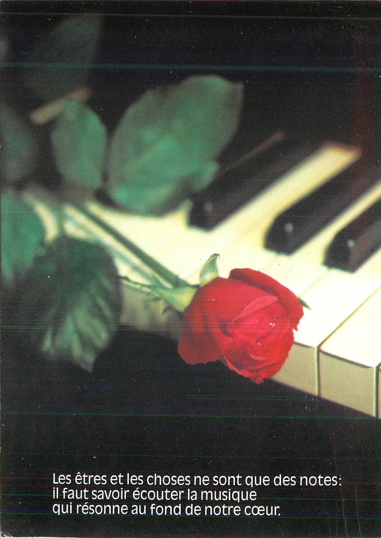 CPM Les etres et les choses ne sont que des notes il faut savoir ecouter la musique qui resonne au fond de notre coeur