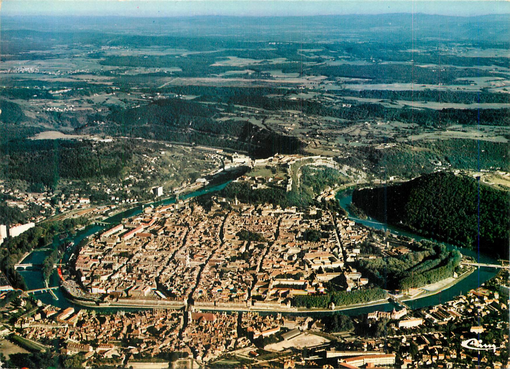 CPM Besancon (Doubs) Vue aerienne La boucle du Doubs