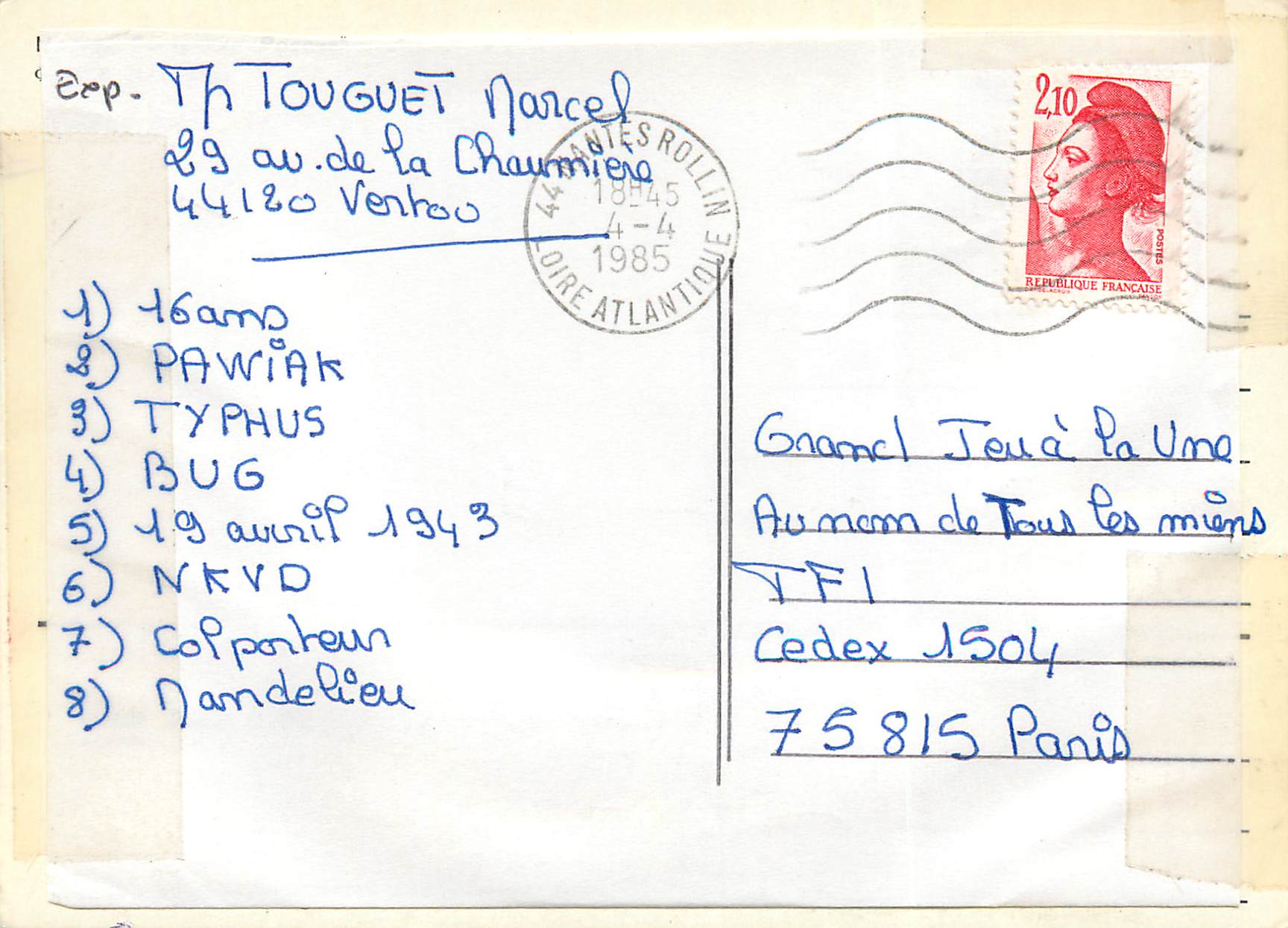 CPM Nantes — Verso