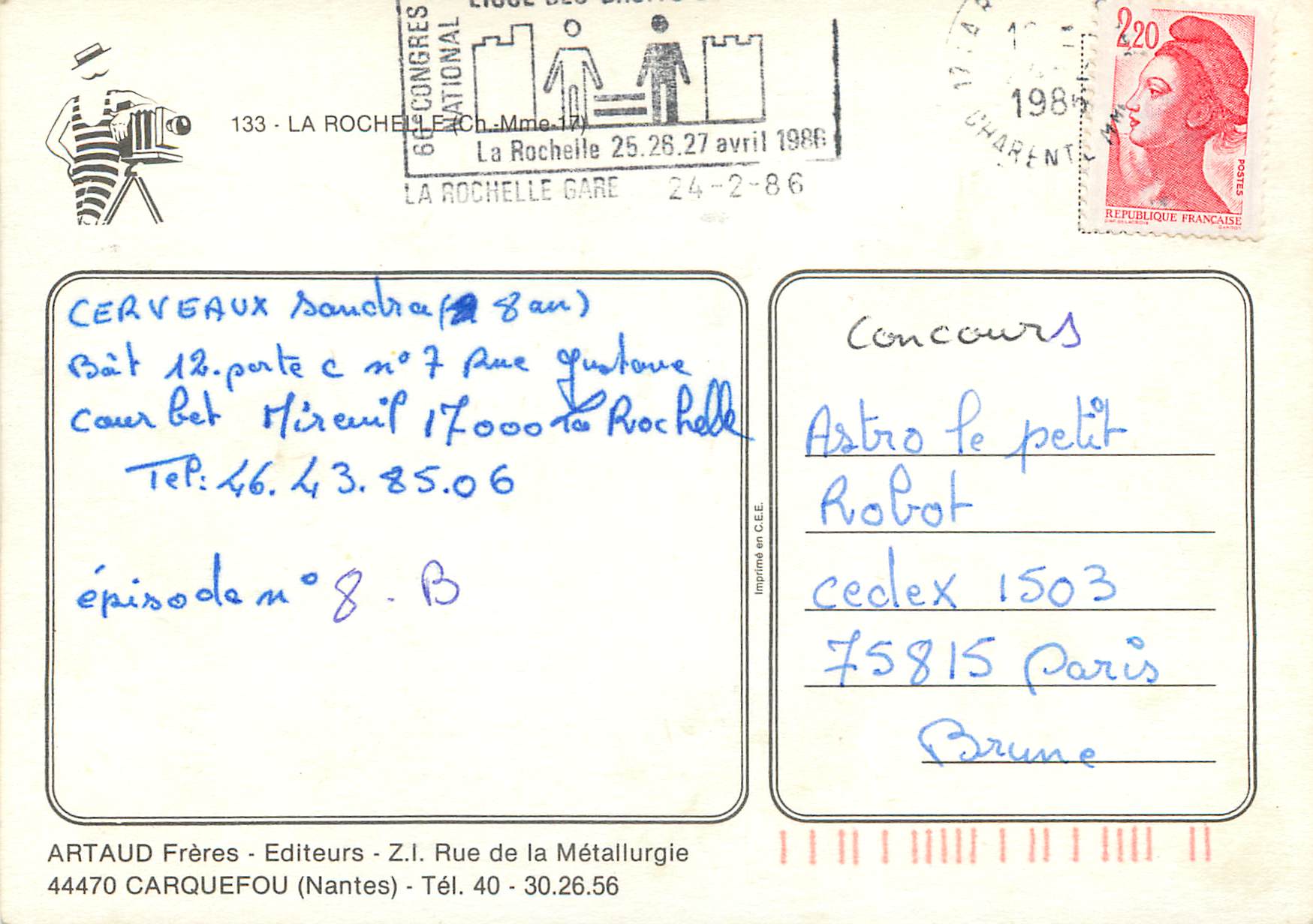 CPM La Rochelle — Verso