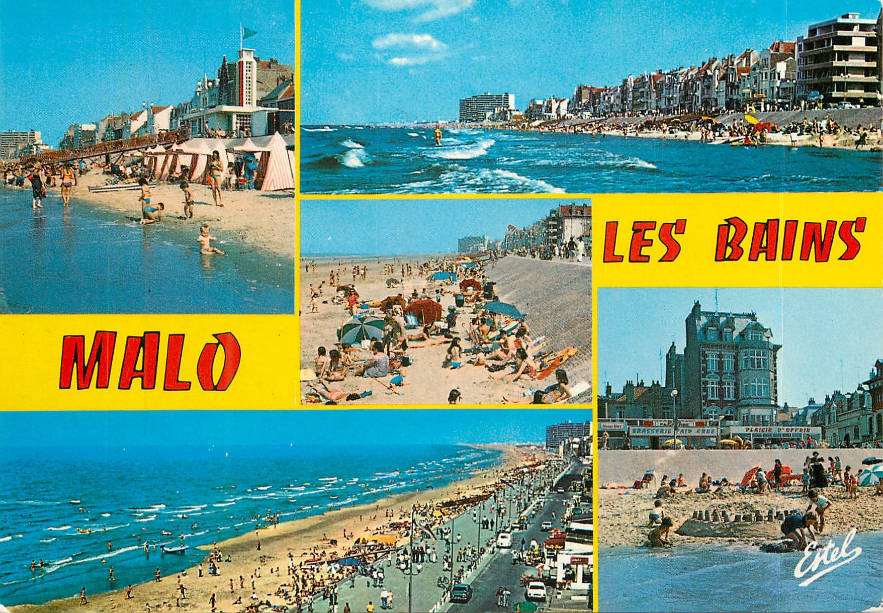 CPM Malo-les-Bains (Nord) Differents aspects de la plage et de la digue promenade