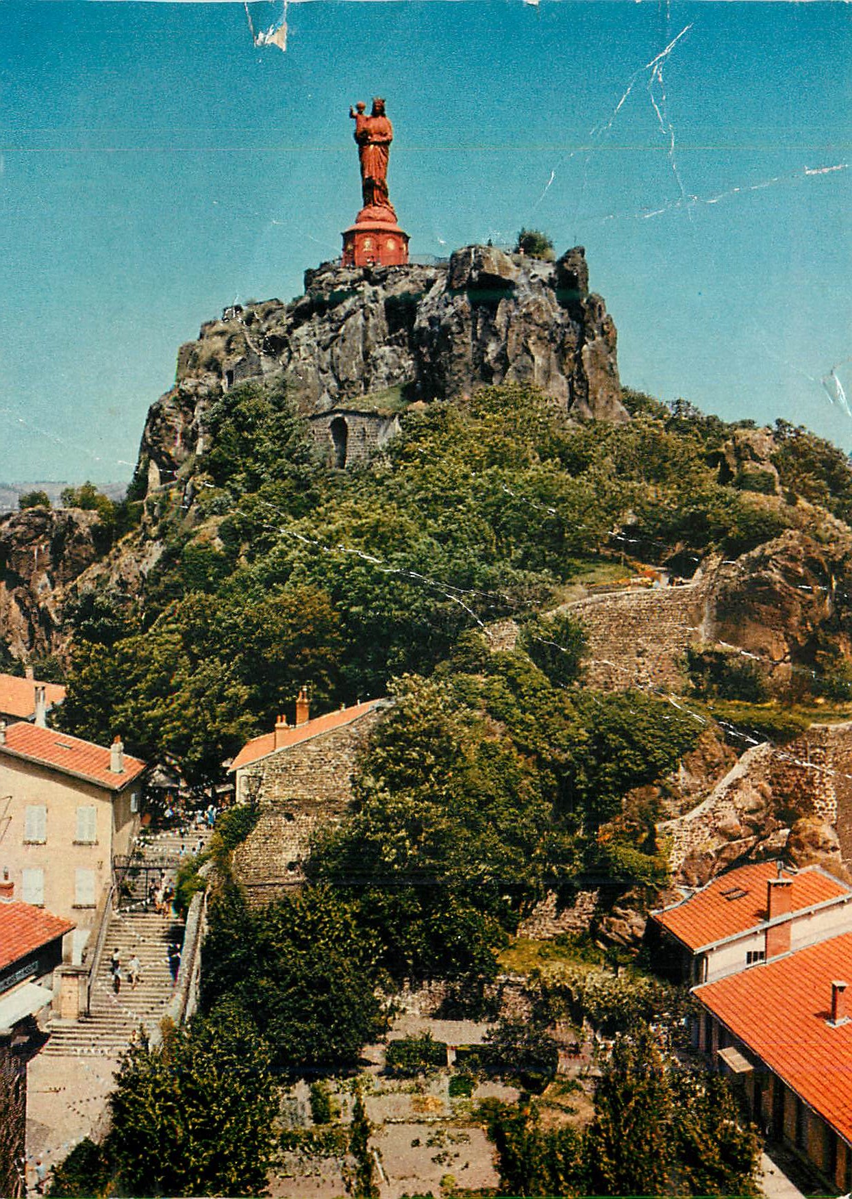 Le Puy-en-Velay — statue de Notre-Dame de France sur le Rocher-Gorrelle — Éditions PASTRE