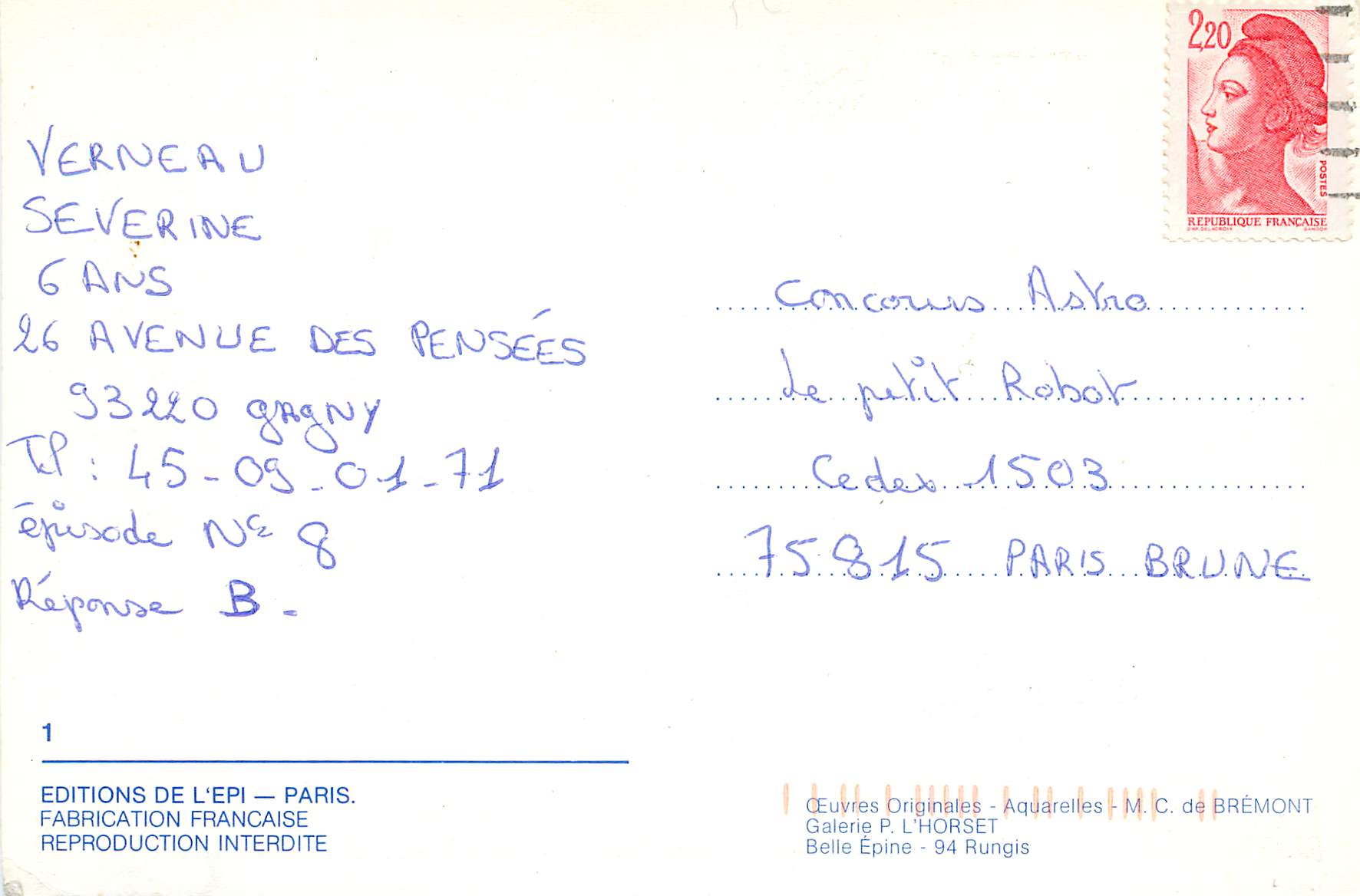CPM Maison — Verso