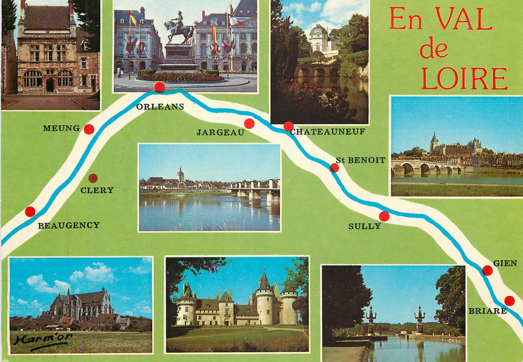 CPM En Val de Loire Briare Gien Sully chateauneuf Jargeau Orleans Clery Beaugency