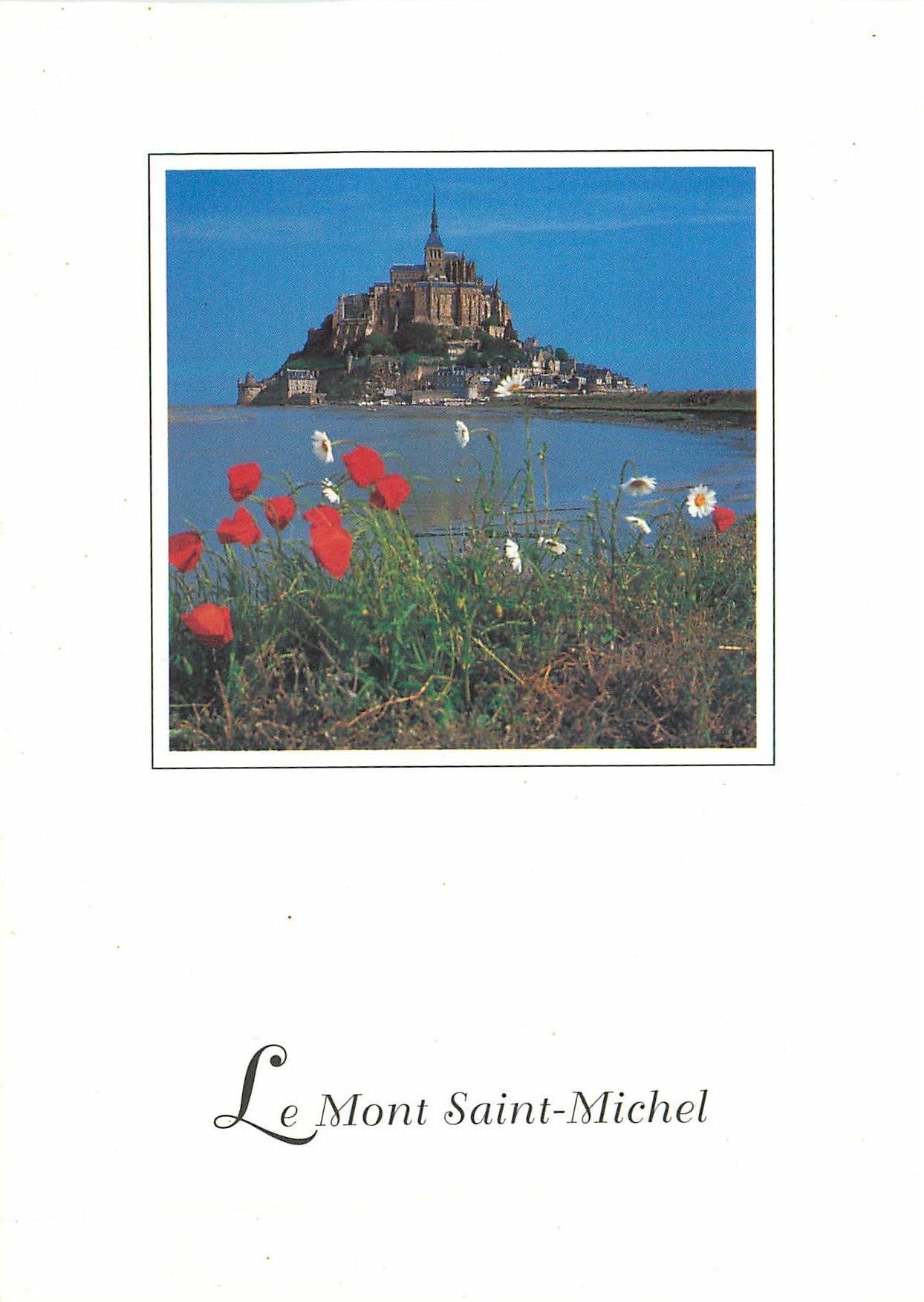 Le Mont Saint-Michel — vue avec fleurs en premier plan — Éditions d'Art JACK, série B.281