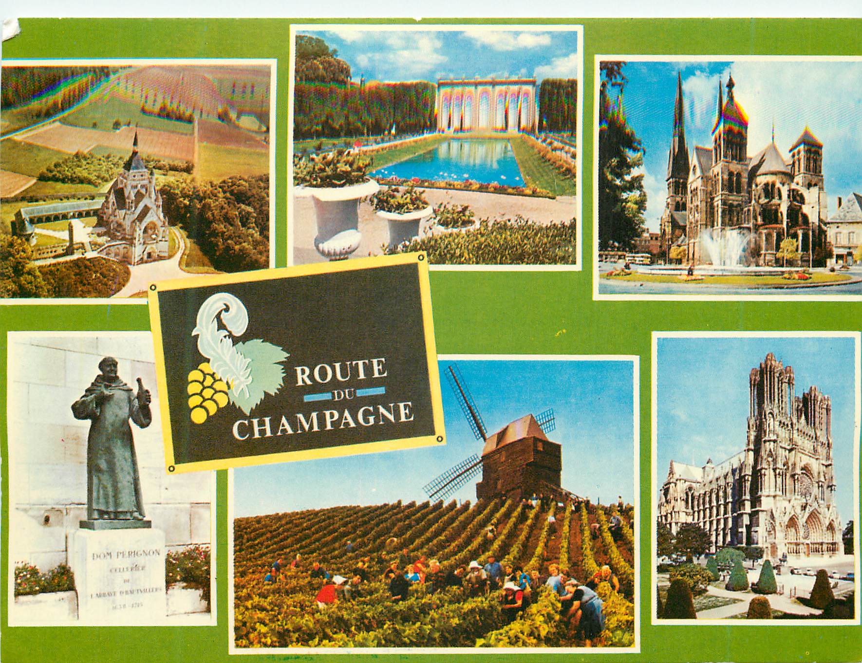 CPM La route du Champagne Dormans Epernay Chalons sur Marne Dom Perignon Moulin de Verzenay Reims