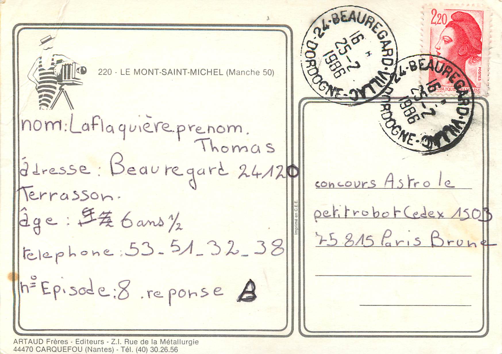 CPM Le Mont-Saint-Michel (Manche) — Reverso