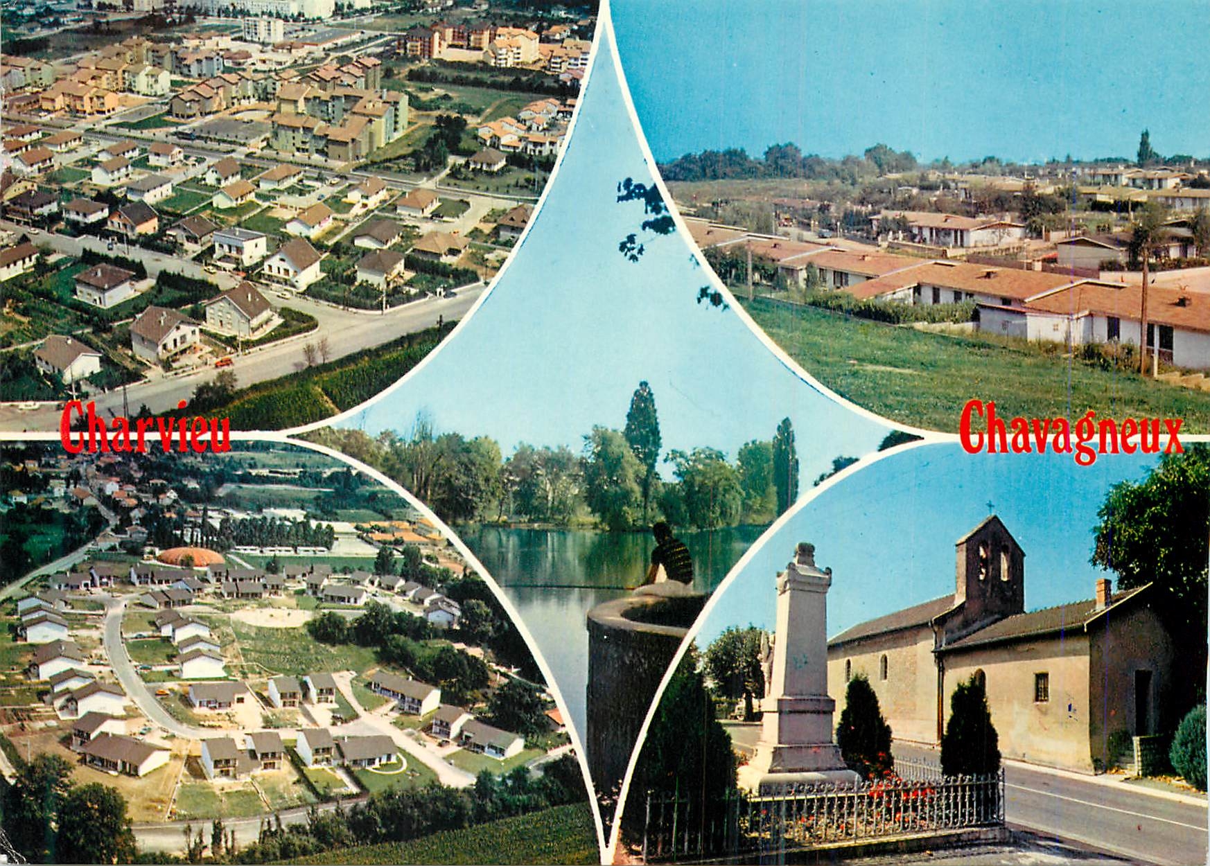 CPM Charvieu-Chavagneux (Isere) Les Pechers et les accacias
