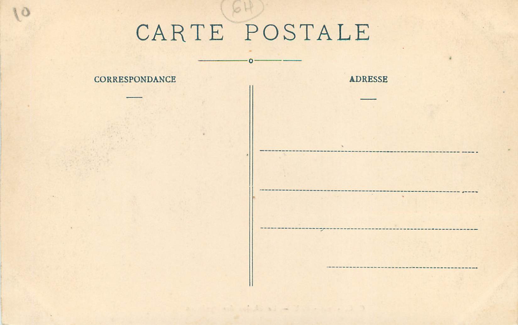 CPA Pau La Chaine des Pyrenees — Rückseite