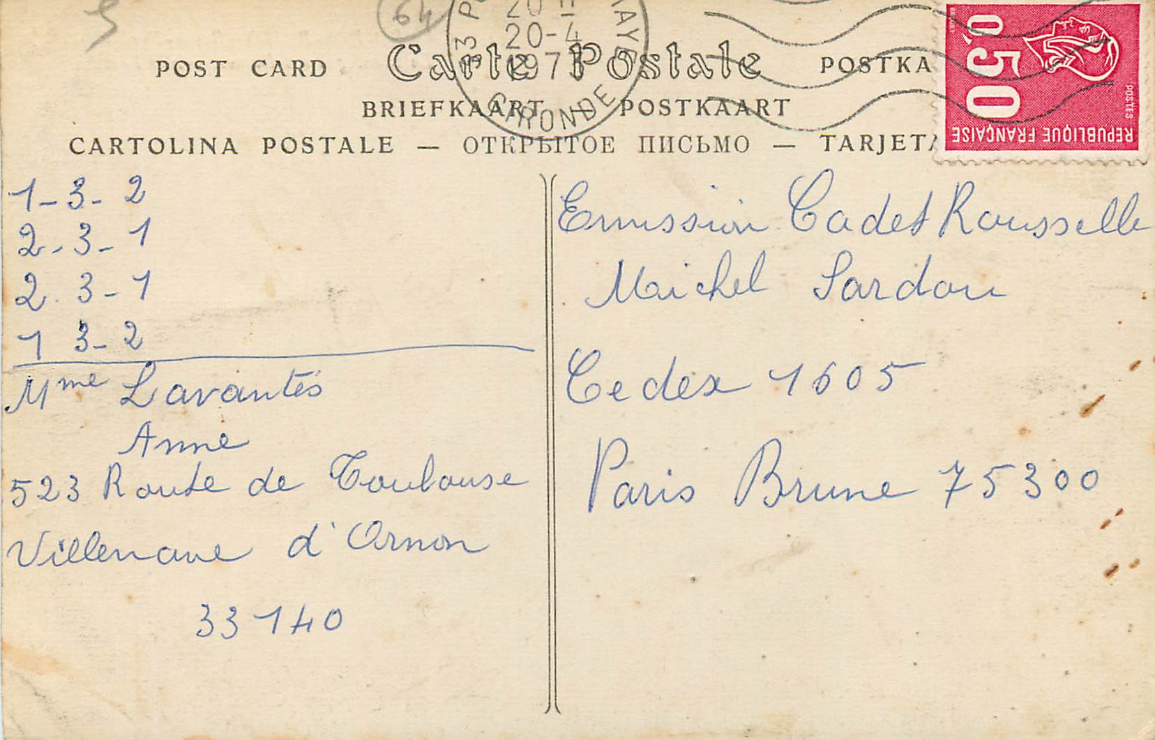 CPA Cambo-Les-Bains (B P) La Montagne des Dames — Rückseite
