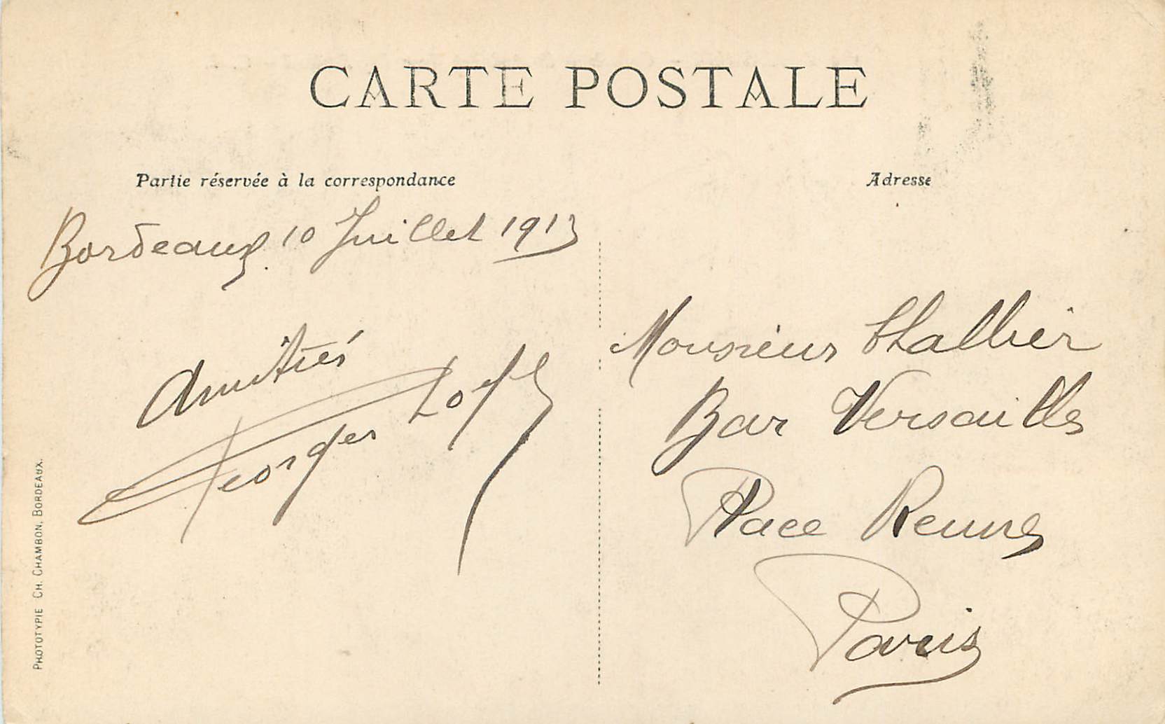 CPA Bordeaux Cathedrale St Andre et Tor Pey Berland — Verso