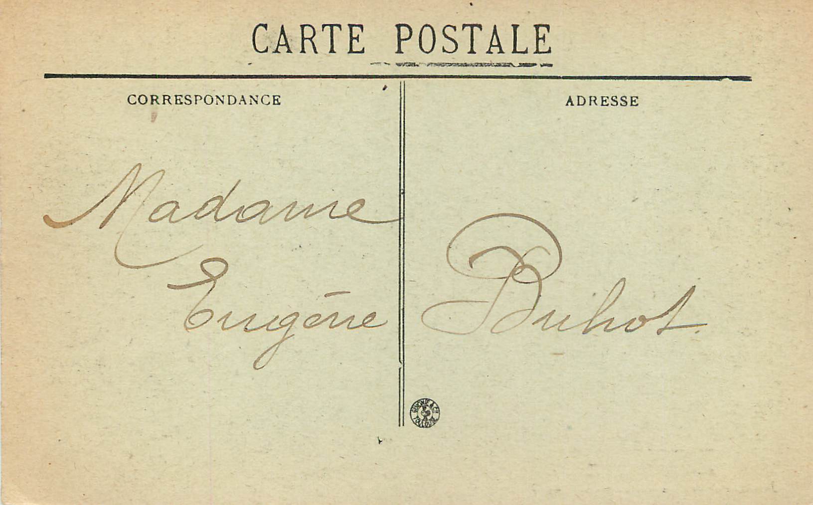 CPA Bordeaux Monument des Girondins — Verso