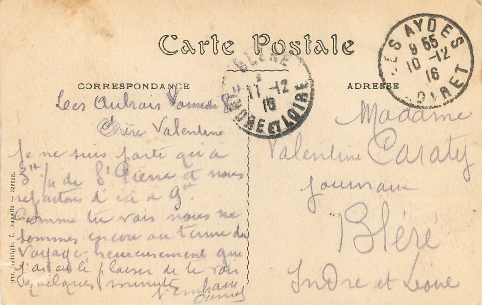 CPA Bordeaux Cathedrale St Andre — Verso