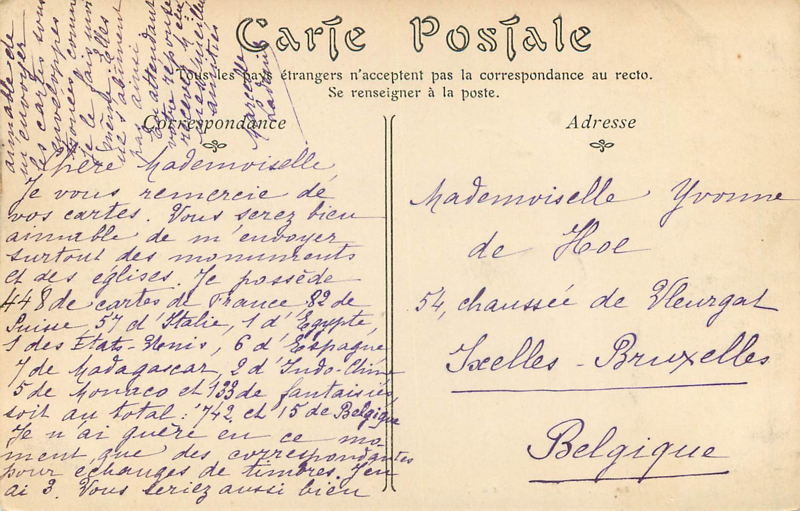CPA Bordeaux Parc Bordelais Monument Camille Godard — Verso