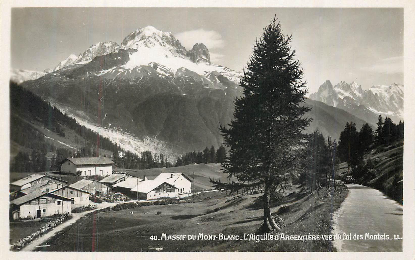 CPM Massif du Mont-Blanc L'Aiguille d'Argentiere vue du Col des Montets