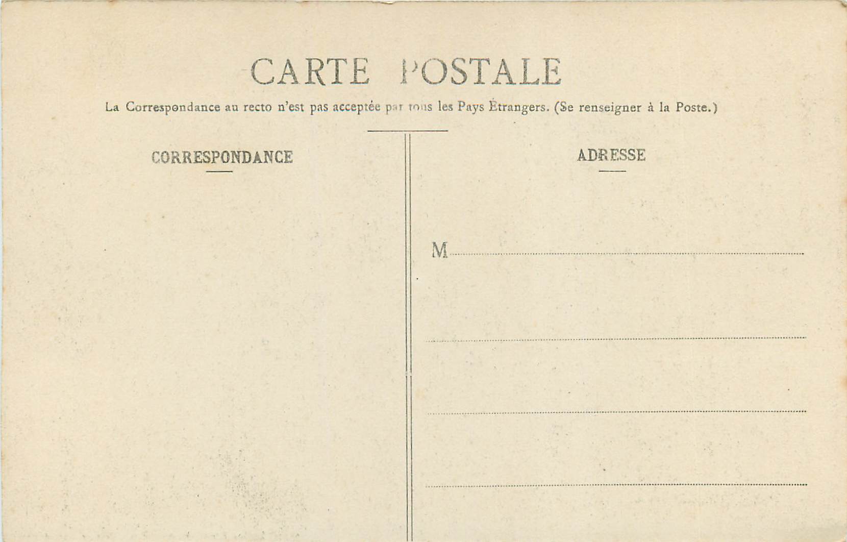 CPA Charly geologique Assises de calcaire grossier inferieur — Rückseite