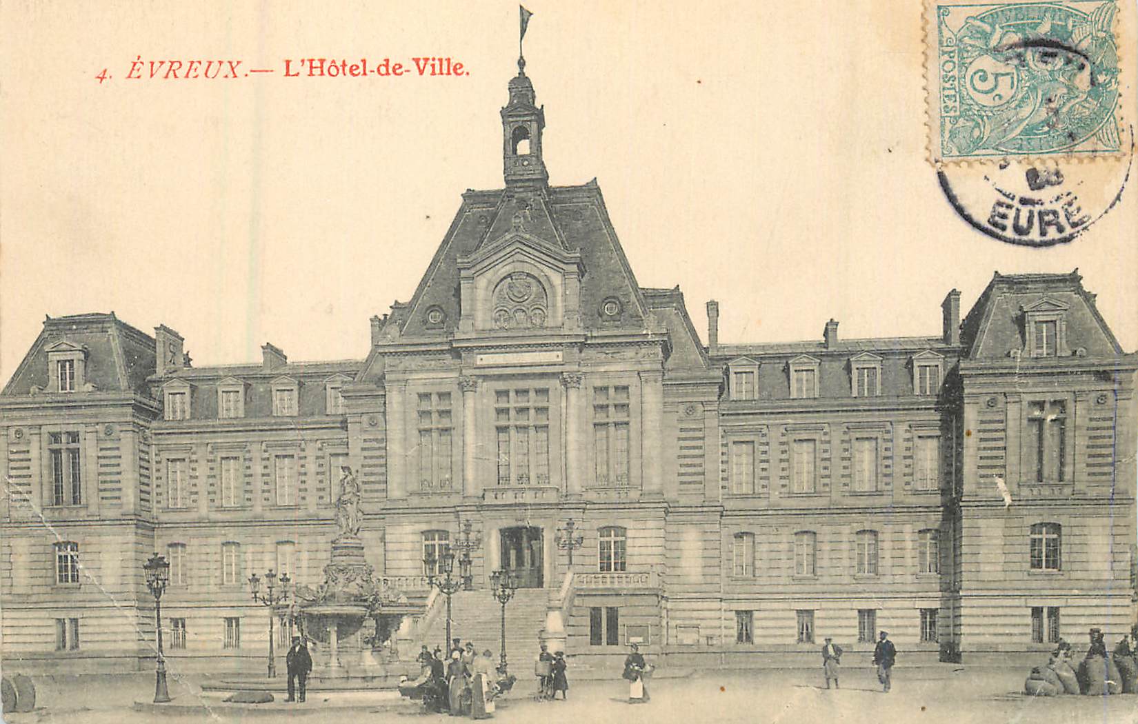 Évreux — L'Hôtel-de-Ville — Éditeur non visible, n° de série 4