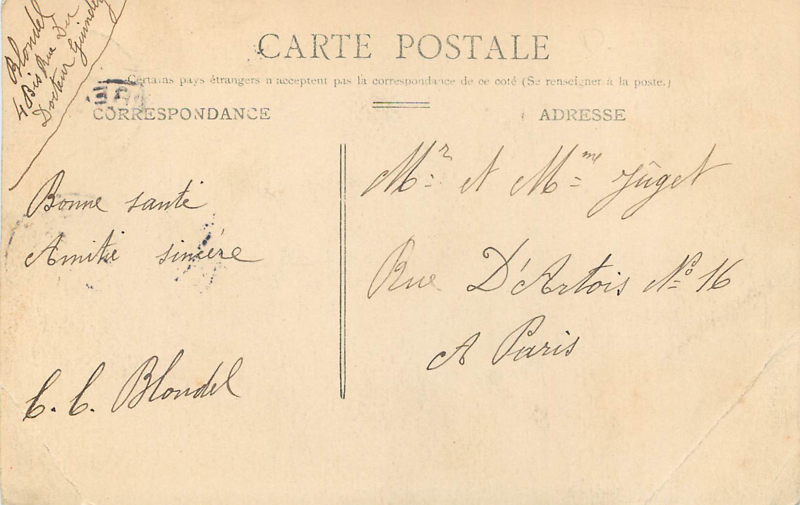 Évreux — L'Hôtel-de-Ville — Éditeur non visible, n° de série 4 — Rückseite