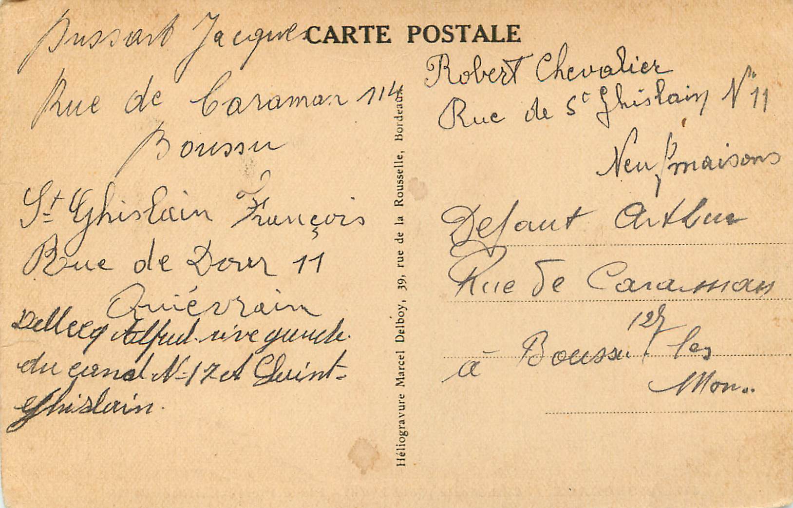CPA Bordeaux Cathedrale (Cote Nord) Place Pierre-Laffitte — Verso