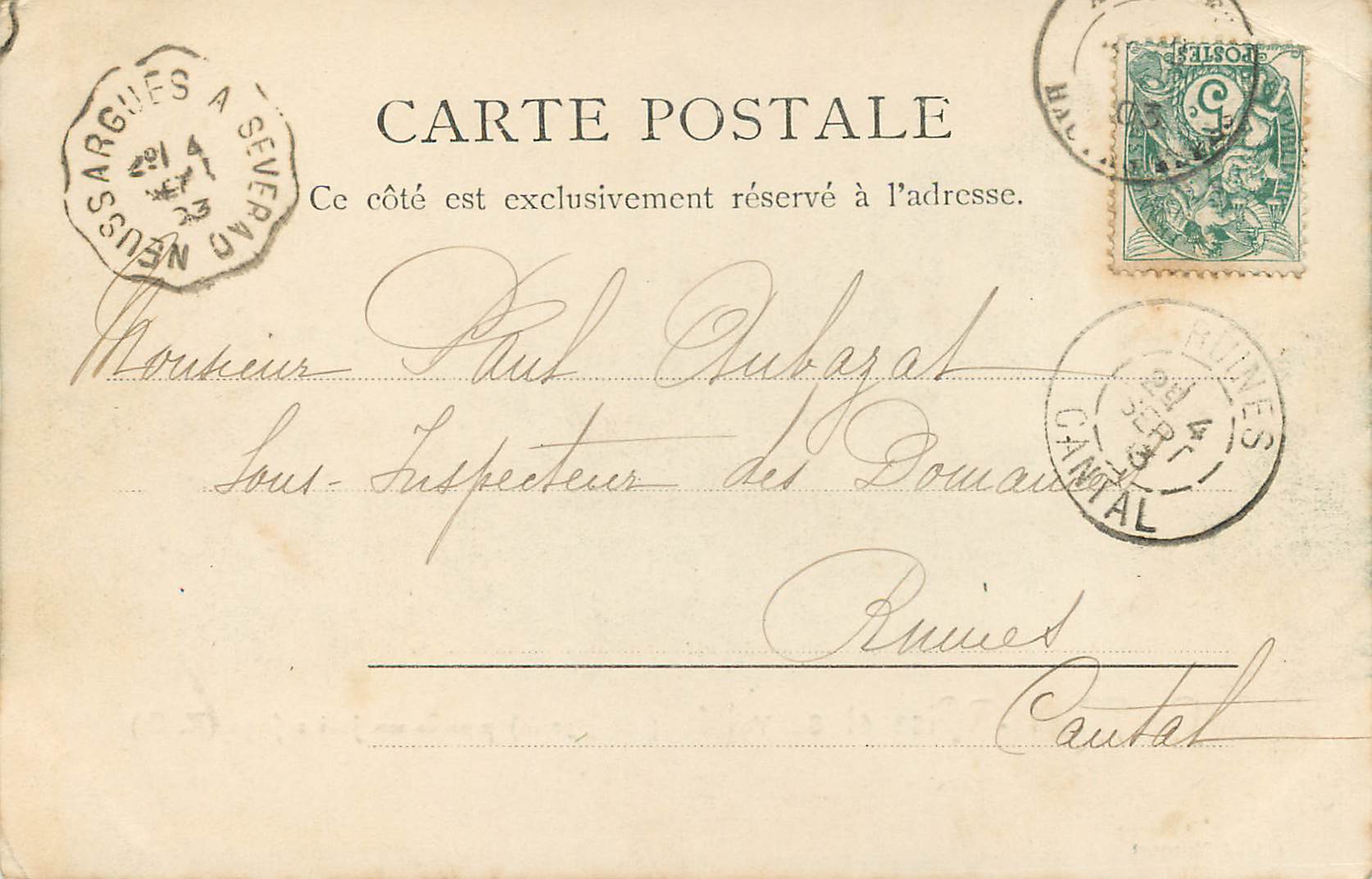 CPA Le Mont Viso et sa vallee (carte 1900) — Rückseite