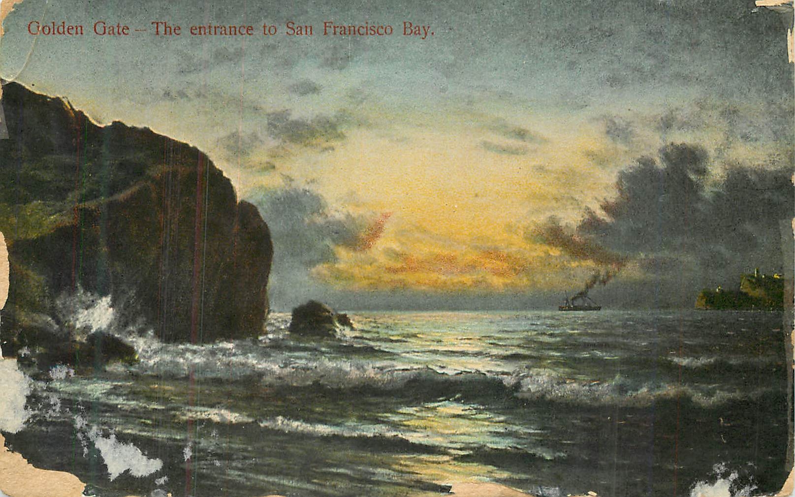 Golden Gate — Der Eingang zum San Francisco Bay. — Pacific Novelty Company, Nr. 3506