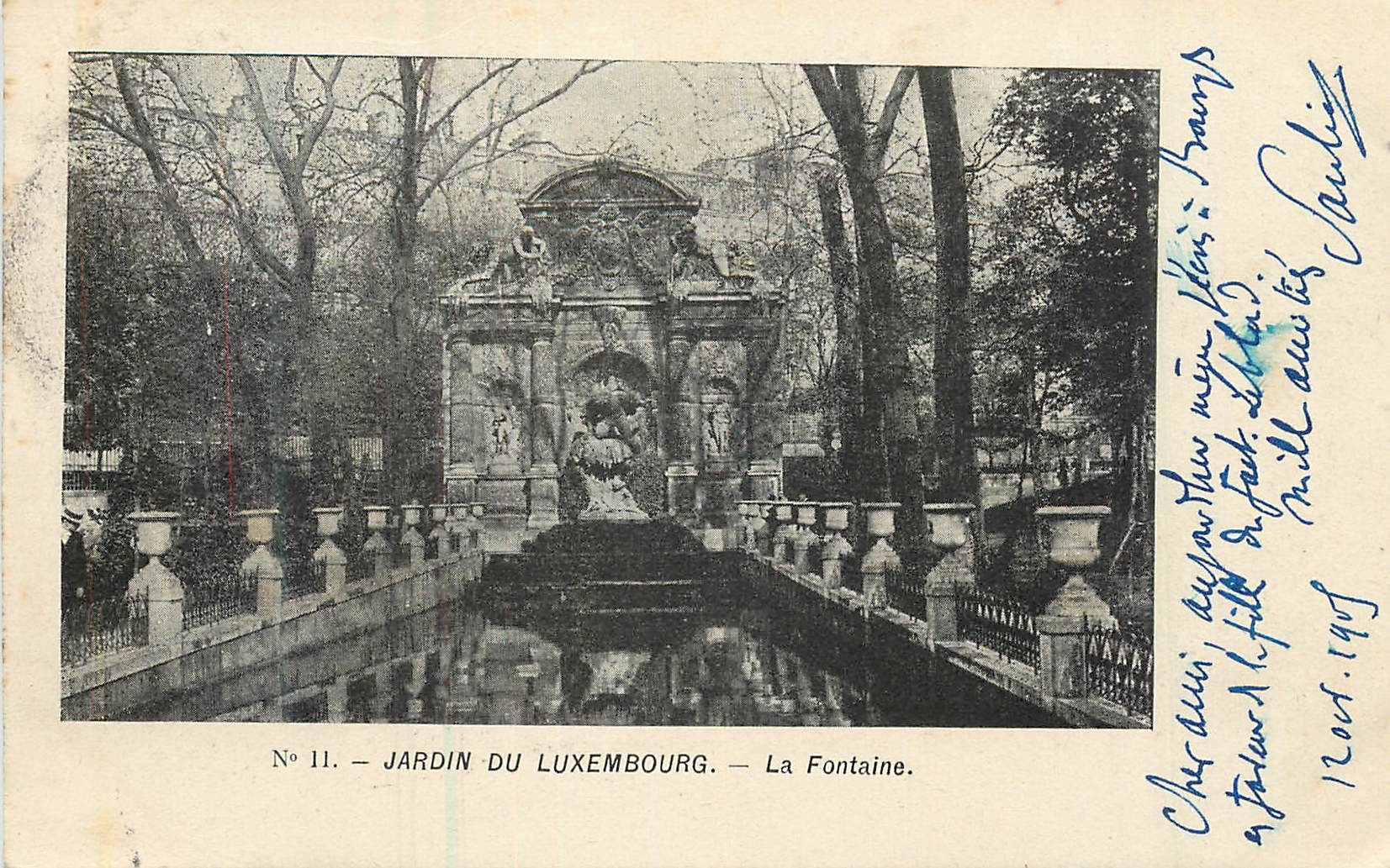 CPA Jardin du Luxembourg La Fontaine Senat
