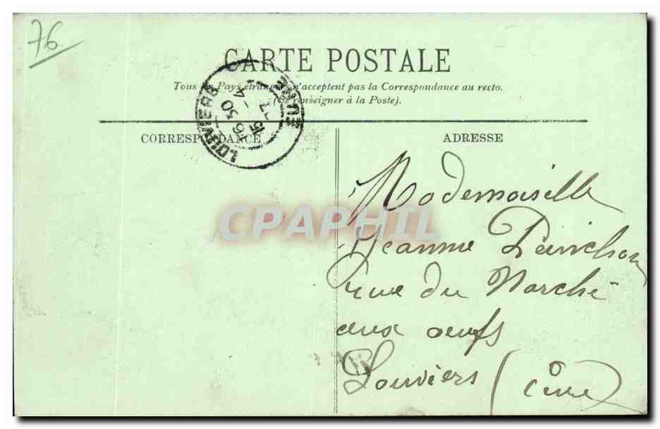 CPA Rouen Le pont transbordeur — Rückseite
