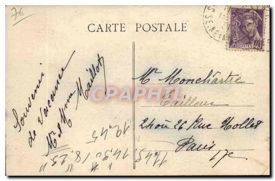 CPA St Valery en Caux Hameau St leger — Rückseite