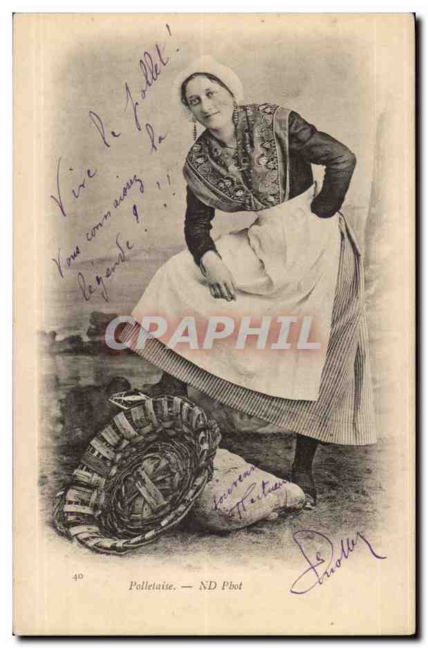 CPA Polletaise Peche Femme ( folklore metier )