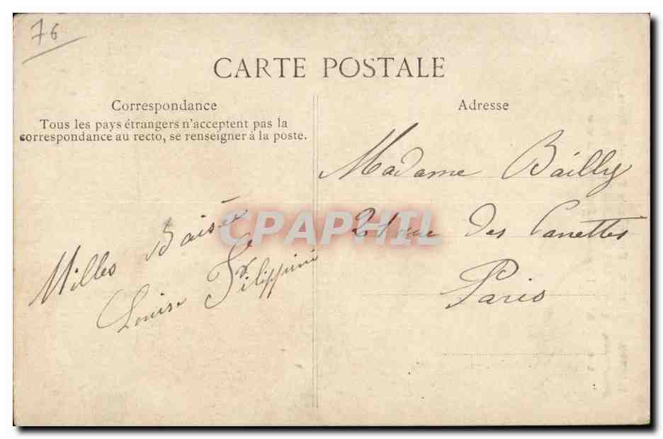 CPA Sotteville sur mer L'escalier Descente a la mer — Rückseite
